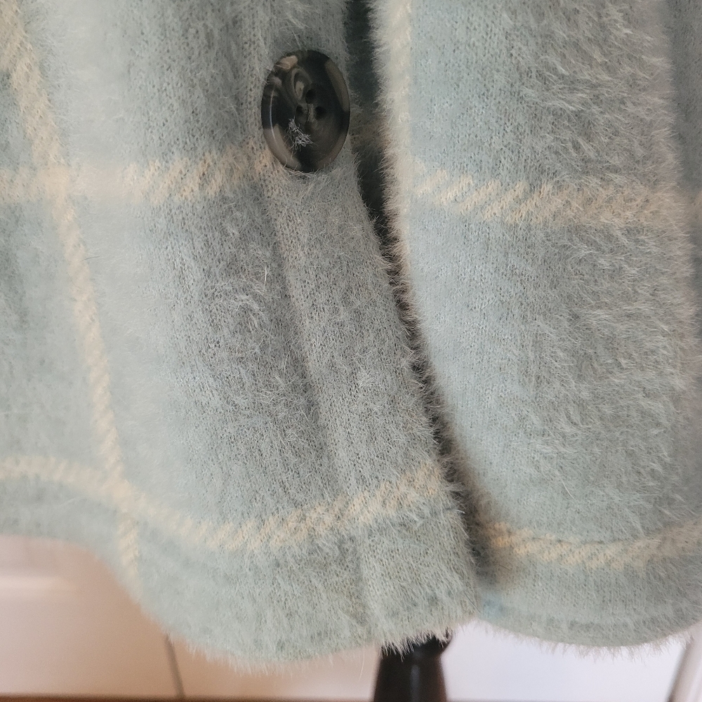 Z SUPPLY Tucker Plaid Shacket/Coat, NWOT, S, Morning Fog - Exc Quality!!🩵🤍 - Picture 12 of 16